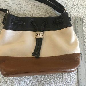 Brighton bucket bag in tricolor neutrals